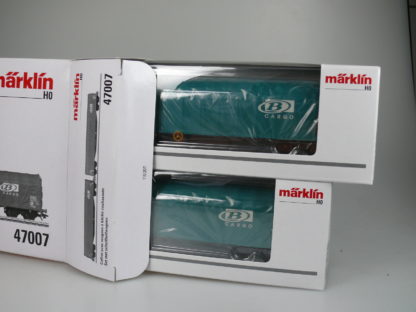 H0 MÄRKLIN 47007: GÜTERWAGEN-SET 'SCHIEBEPLANWAGEN', NEU