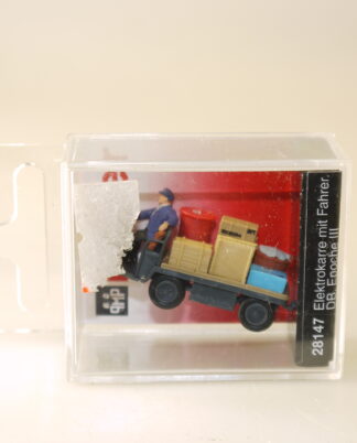 1:87/h0 Preiser 28147 Elektrokarre mit Fahrer - neuw./ovp