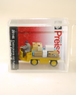 1:87/h0 Preiser 28146 Elektrokarre mit Fahrer - neuw./ovp