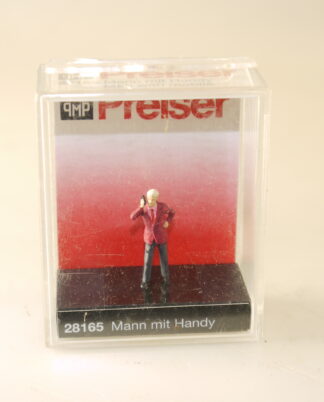 1:87/h0 Preiser 28165 Mann mit Handy - neuw./ovp