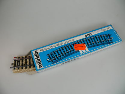 H0 Märklin M-GLEIS 5116: 1 st. ‘KONTAKTGLEIS GEBOGEN', gebraucht in OVP