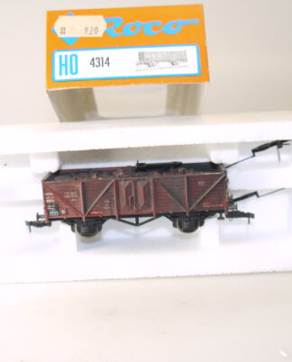h0 Roco 4314 Hochbordwagen Omm21 mit Ladung: Altmetall, top/ovp/KKK/gealtert