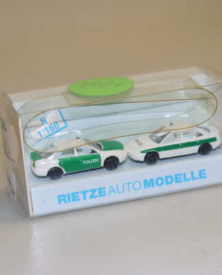 Spur N/1:160: Rietze 16004 2x Polizei PKW (Audi 80/A4), neuw./ovp