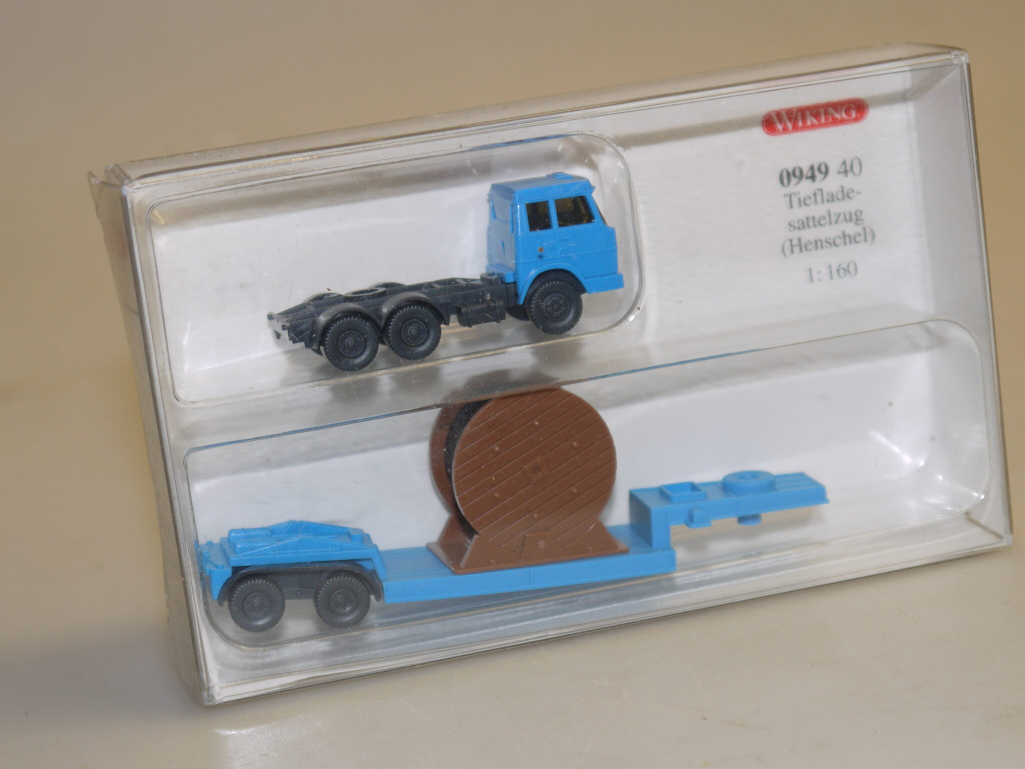 Spur N Wiking 0949 10 Tieflade Sz Henschel blau, neu