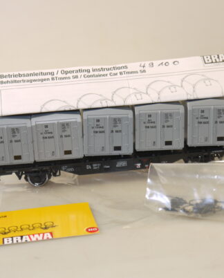H0: Brawa 49100 Behältertragwagen Von Haus Zu Haus - top-Zustand, aber ohne OVP