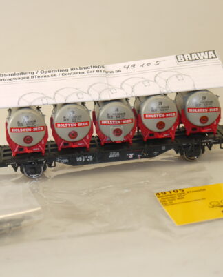 H0: Brawa 49105 Behältertragwagen Holsten - top-Zustand, aber ohne OVP