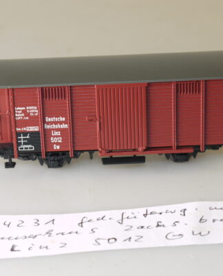 h0e: Liliput L294231 Ged. Güterwagen / Brs.hs. Linz 5012, neuw., aber ohne ovp