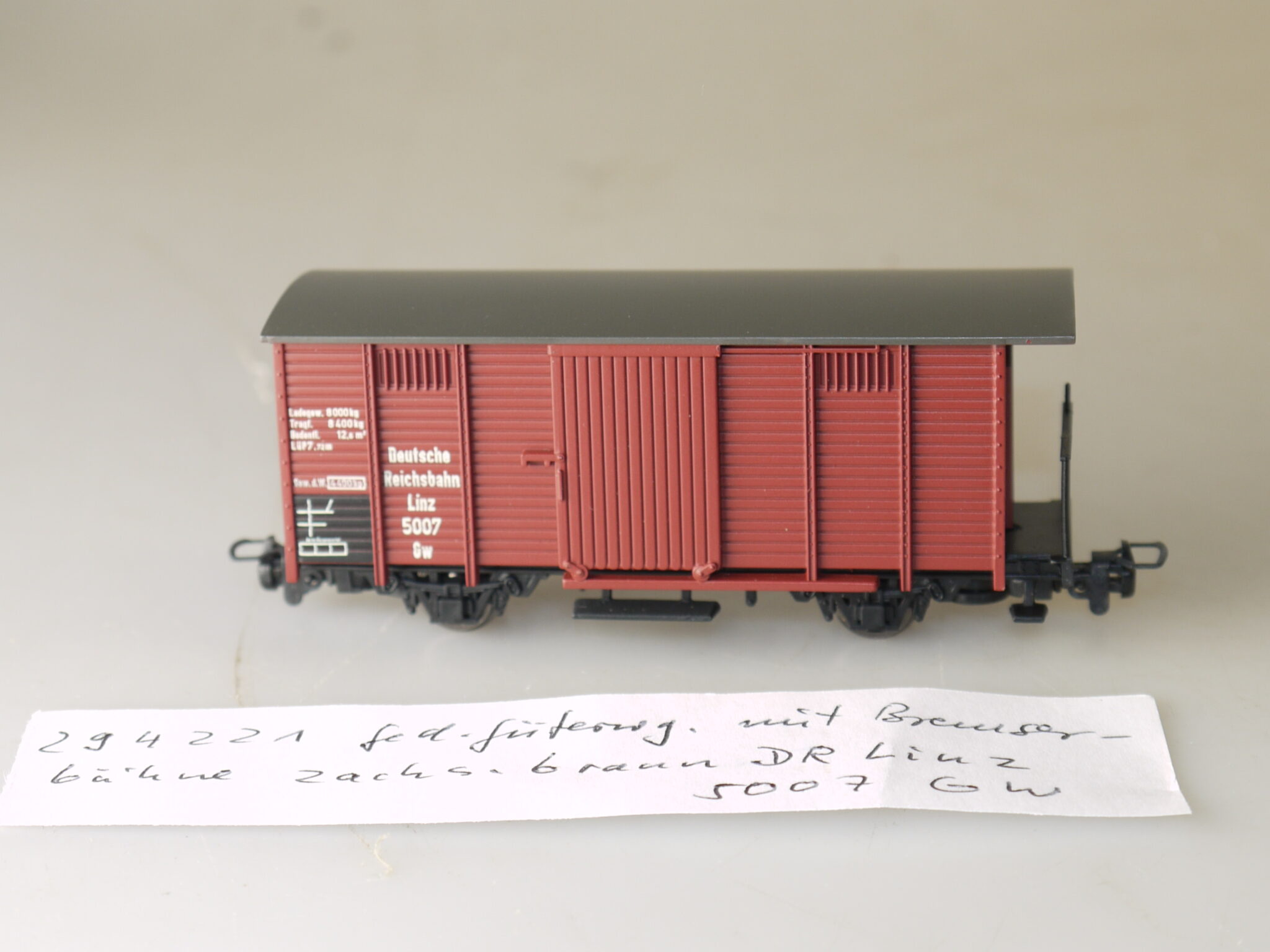 h0e: Liliput L294221 Ged. Güterwagen / Brs.hs. Linz 5007 Gw, neuw., aber ohne ovp
