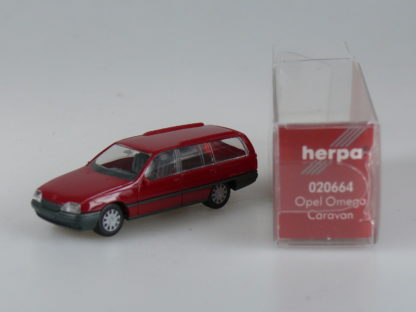 1:87 Herpa 020664 OPEL OMEGA A Caravan dkl.rot - NEU