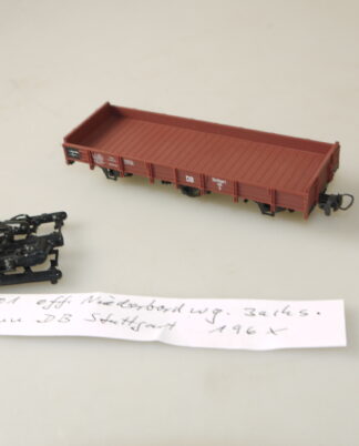 H0e Bemo 2001 816 Niederbordwagen DB Stuttgart 196x, neuw., aber ohne OVP