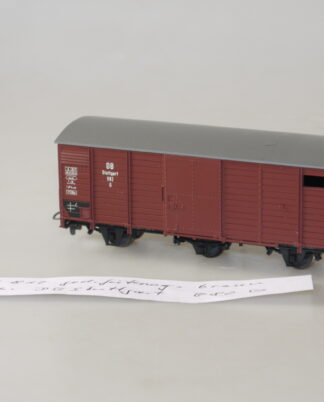 H0e Bemo 2004 811 Ged.Güterwagen DB Stuttgart 81 GSM, neuw., aber ohne OVP