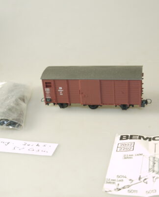 H0e Bemo 2202 Ged. Güterwagen Stuttgart Gsm 52, aber ohne OVP