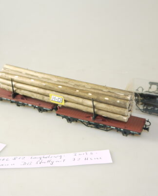 H0m Bemo 2206 2x Drehschemelwagen 303 Hsm + Ladung: dkl. Langholz, - neuw., aber ohne OVP