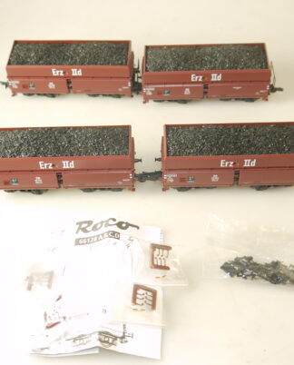 H0 Roco: 66128 Selbstentladewagen-Set Erz IIID, neuw., aber ohne ovp