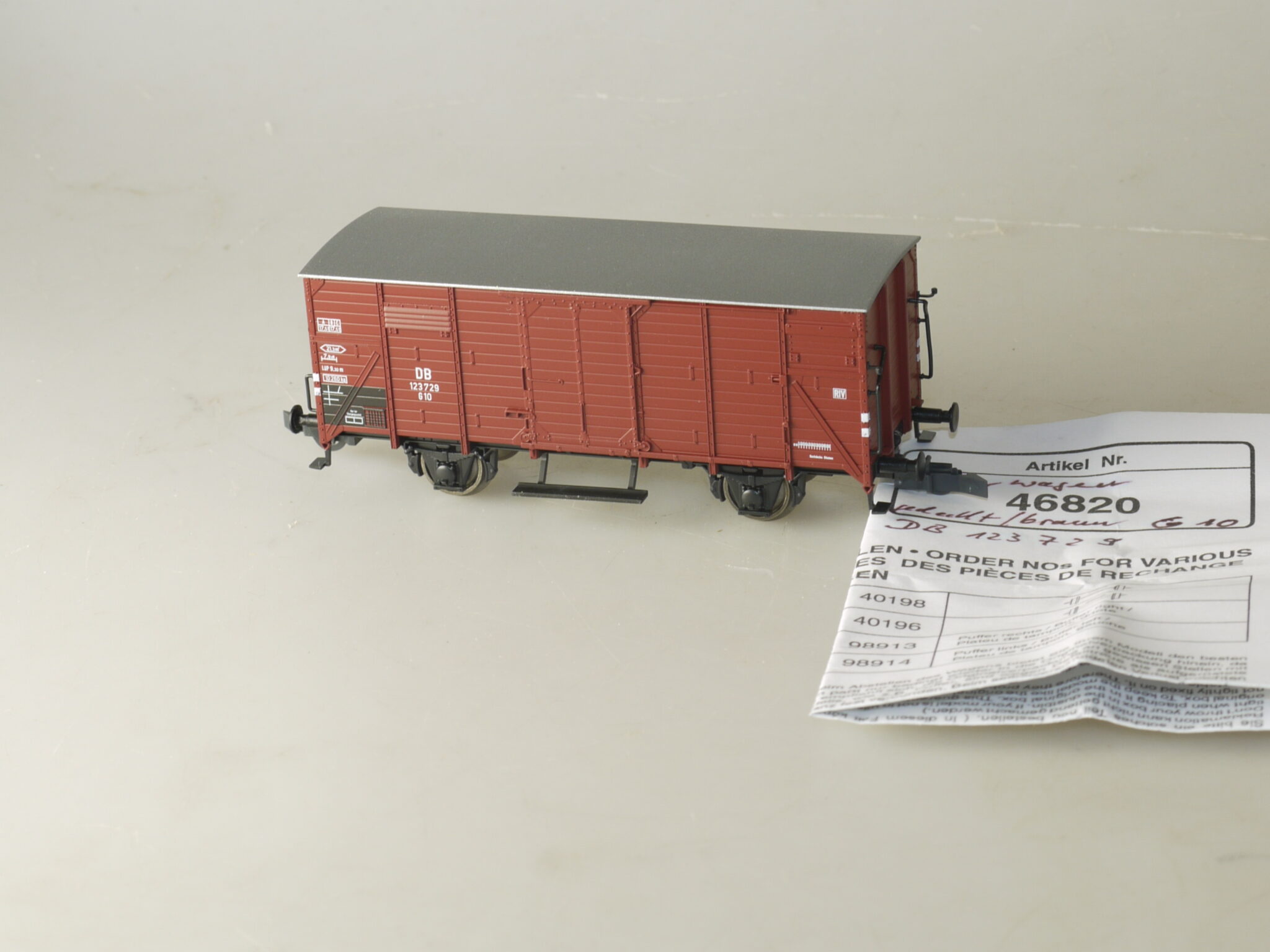 H0 Roco 46820 Ged. Güterwagen DB G 10, neuw., aber ohne ovp