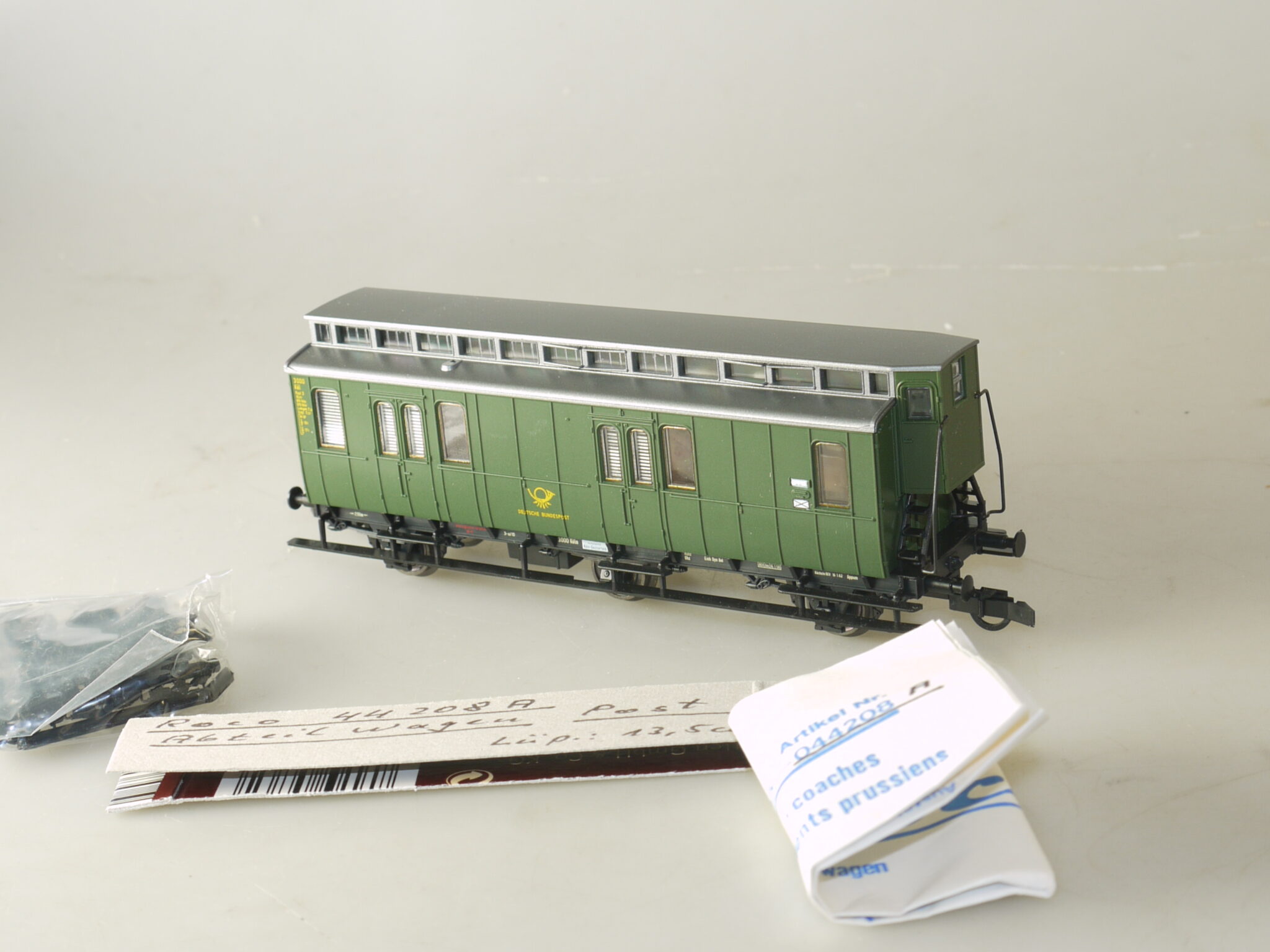 H0 Roco 44509/44208A Abteilwagen/Postwagen, neuw., aber ohne ovp