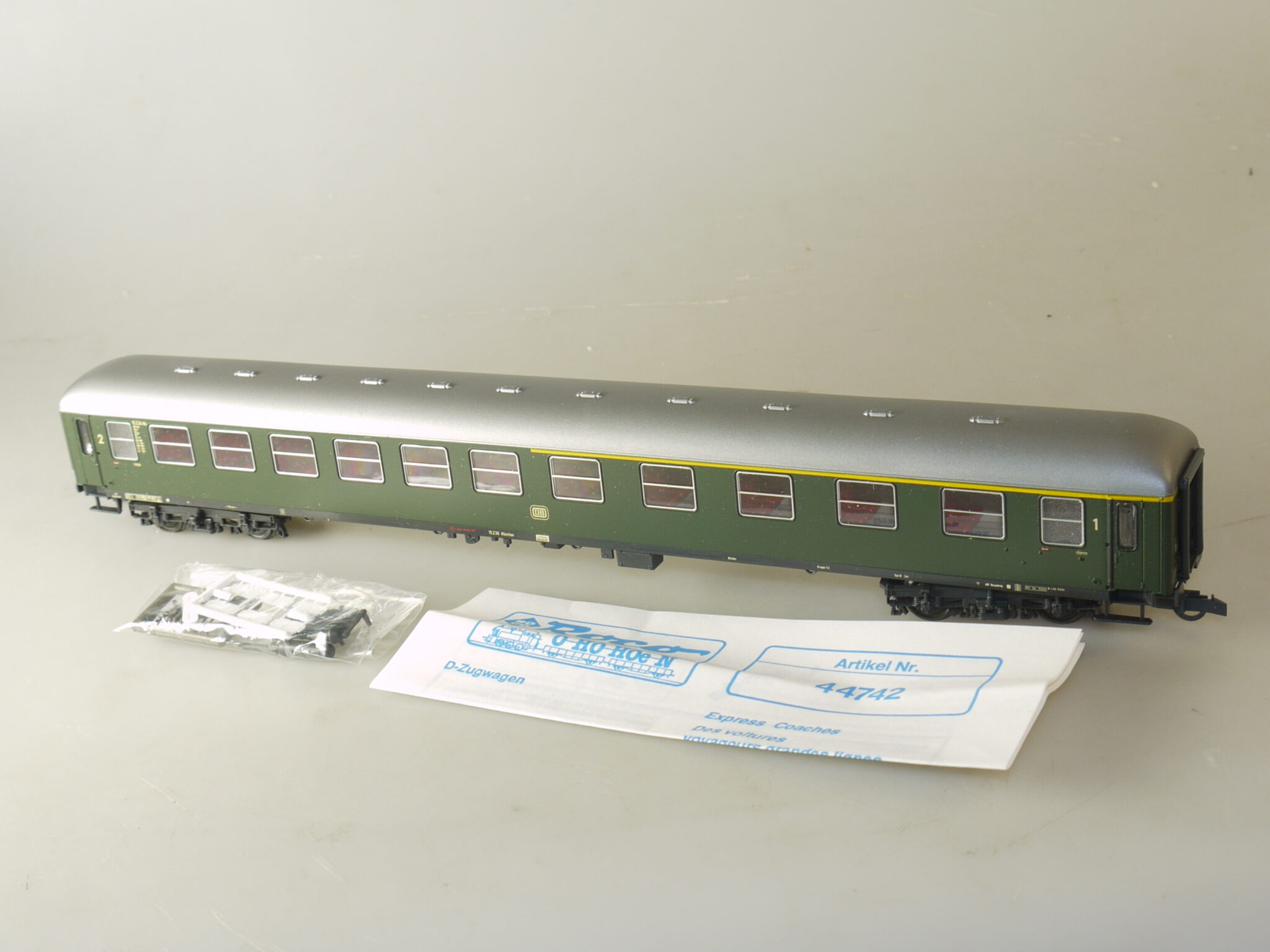 H0 Roco 44742 D-Zug Wagen 1./2. Klasse grün, neuw., aber ohne ovp