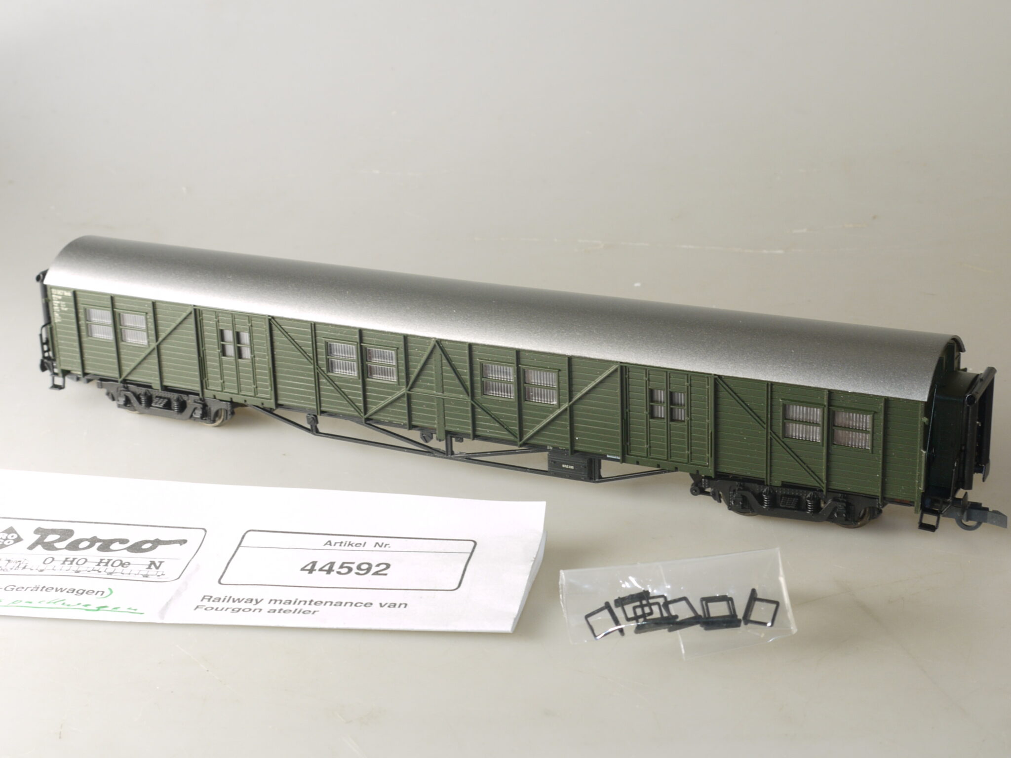 1:87 Roco 44592 Behelfspackwagen grün, neuw., aber ohne ovp