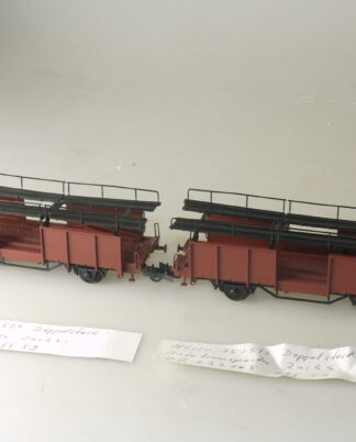 H0 Klein Modellbahn 3525 1/2 2St. Autotransportwagen Off59, neuw., aber ohne OVP