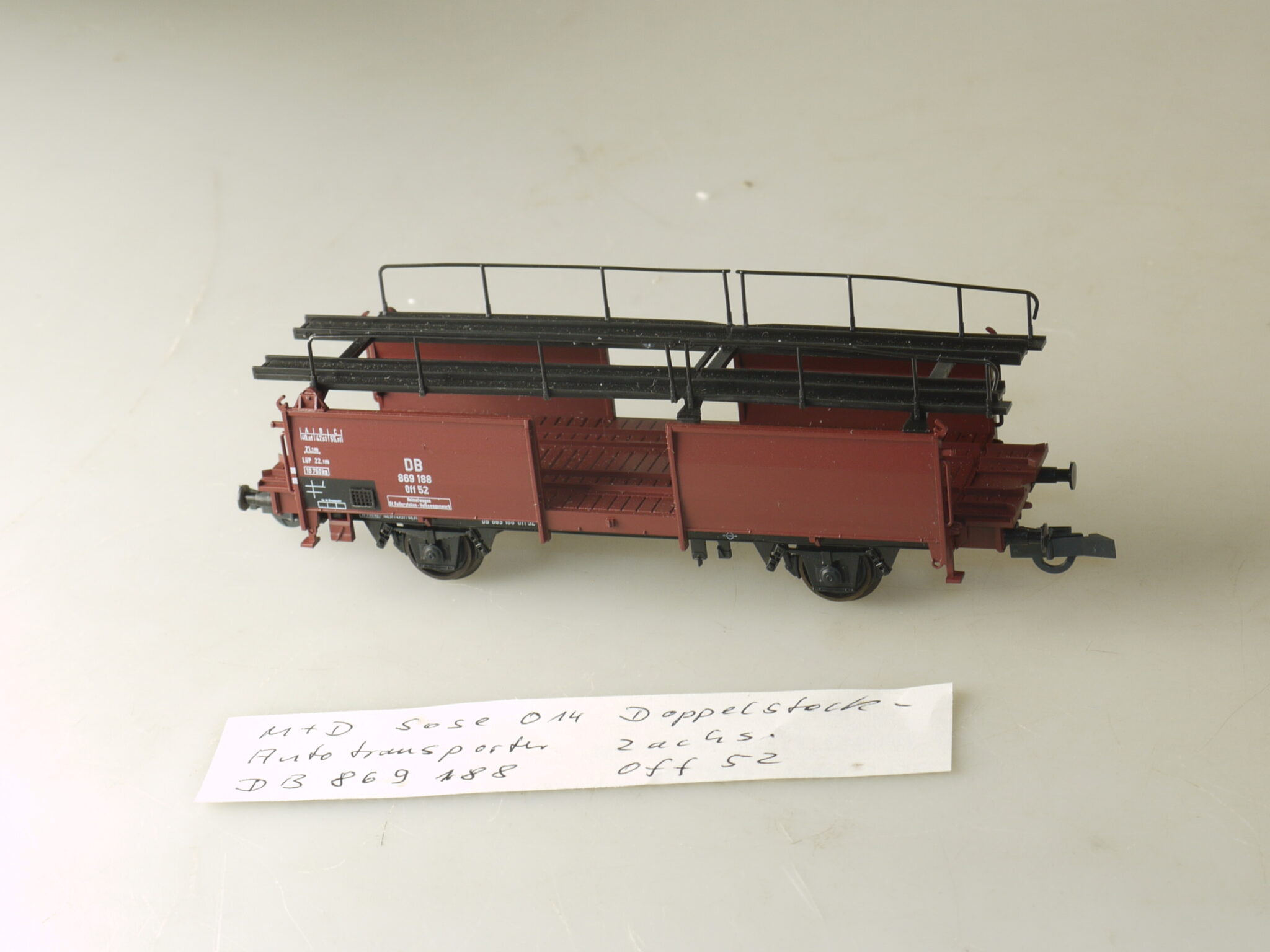 h0 M+D Sonderserie 014 (Klein) Autotransportwagen Off52 869 188, neuw., aber ohne ovp