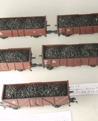 h0 Klein Modellbahn Sonderserie 10095 6x 2-Achs. Güterwagen + Ladung: Kohle, neuw., aber ohne OVP