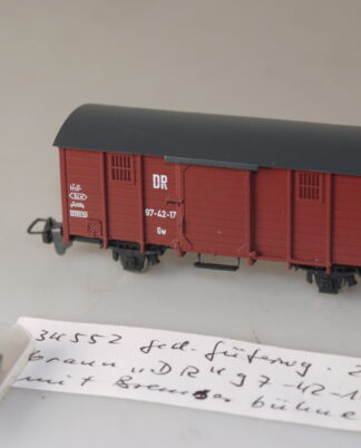 H0e Roco 34552 ged. Güterwagen DR 2-achs. 974217, top/ohne ovp