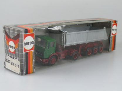 1:87 Herpa 806511 Kippsattelauflieger Var.2. Fahrerhaus grün  - NEU!