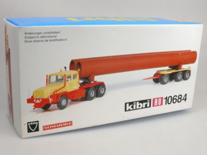 BAUSATZ H0: KIBRI 10684 'FAUN SCHWERLAST SZ MIT RÖHREN-LADUNG’, NEU