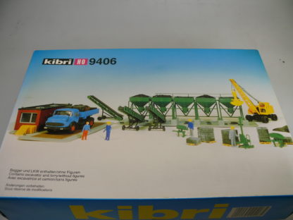 BAUSATZ H0: 9406 KIBRI 'BEKOHLUNGSANLAGE MIT LKW+BAGGER’, NEU