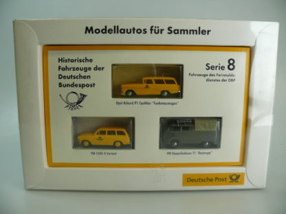 1:87 Brekina/Deutsche Post AG SERIE 8 'HISTORISCHE FAHRZEUGE (PKW)' - neu