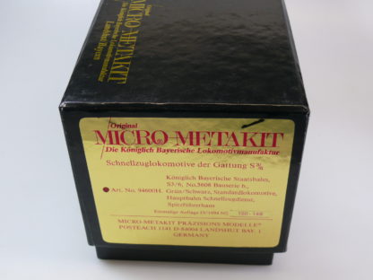 neuer Preis! H0 Micro Metakit 94600H: Schnellzuglok S 3/6 der K.Bay.Sts.B. '3608' - top/ovp – Bild 2