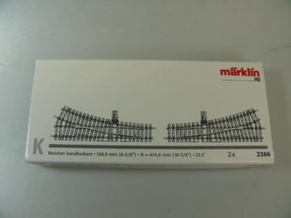 H0: MÄRKLIN K-Gleis 2266 '2x Weiche handbedient' – neu
