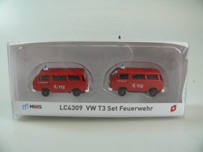 Spur N: Lemke Minis LC4309 2x VW T3 - 'FEUERWEHR' - neu