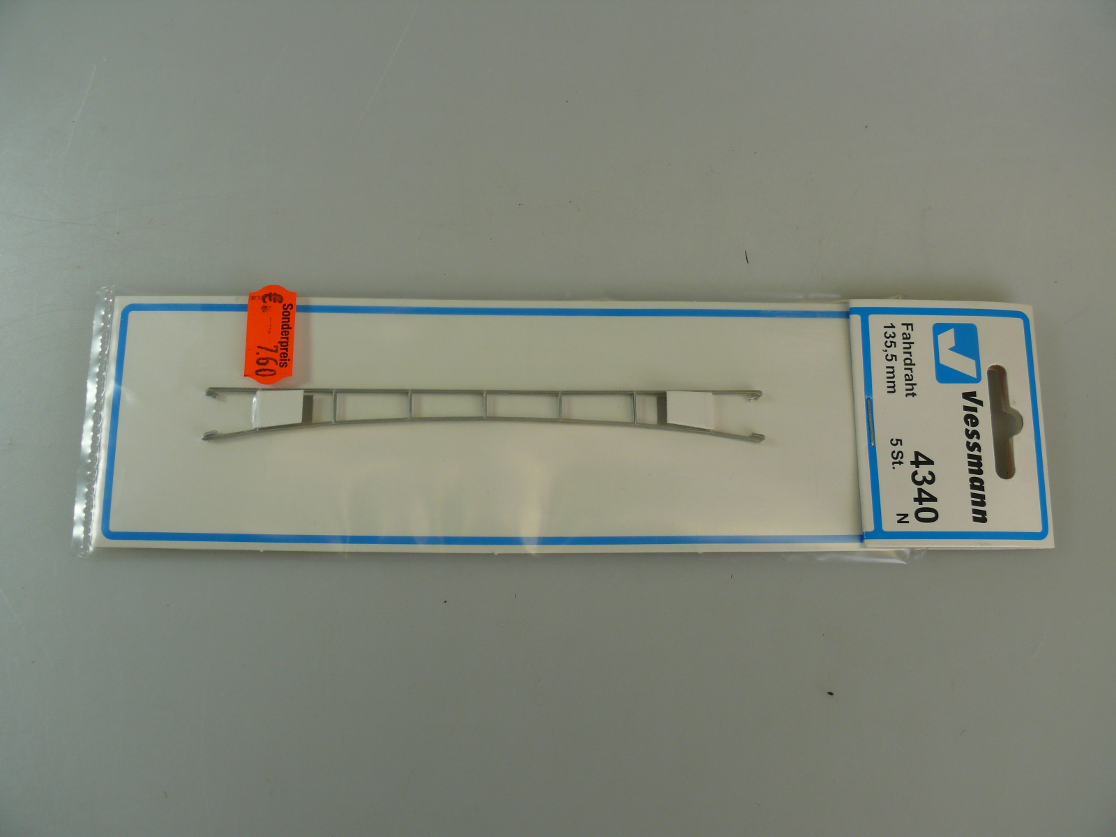 SPUR n: VIESSMANN 4340 ‚FAHRDRAHT 135,5mm 5x‘, NEU