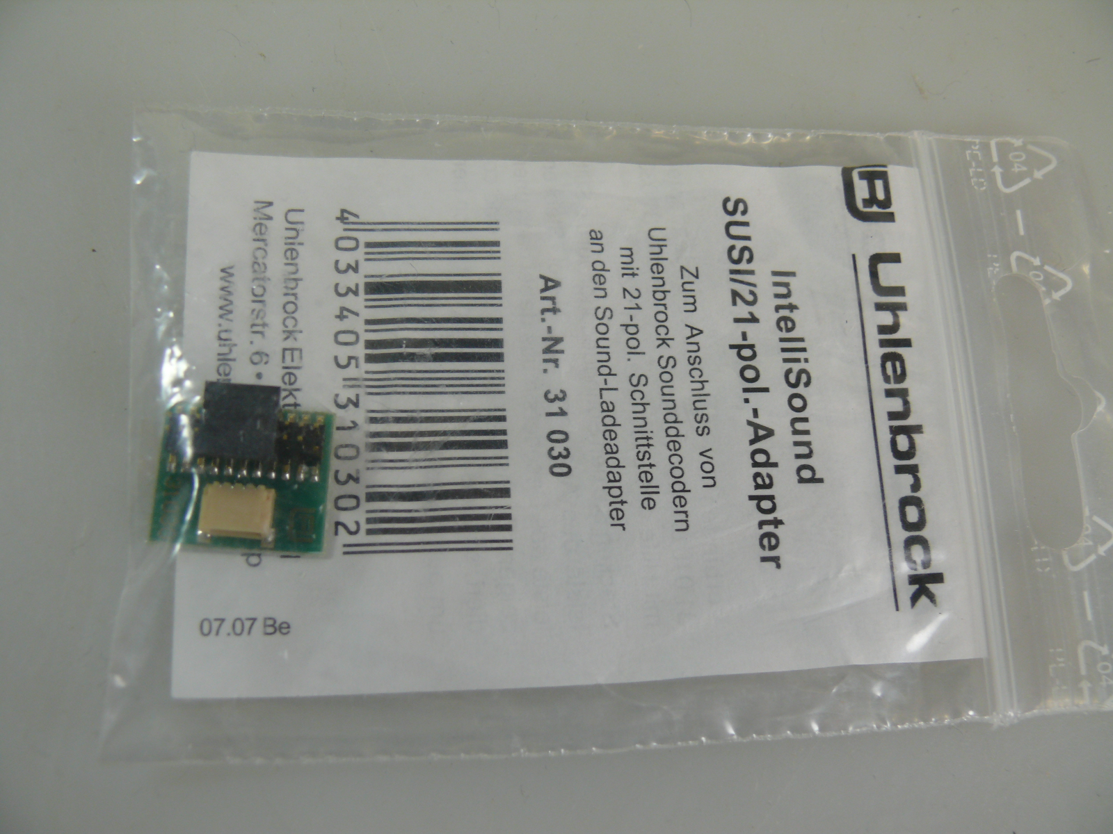 H0: Uhlenbrock 31 030 ' Intellisound SUSI-Adapter', neu
