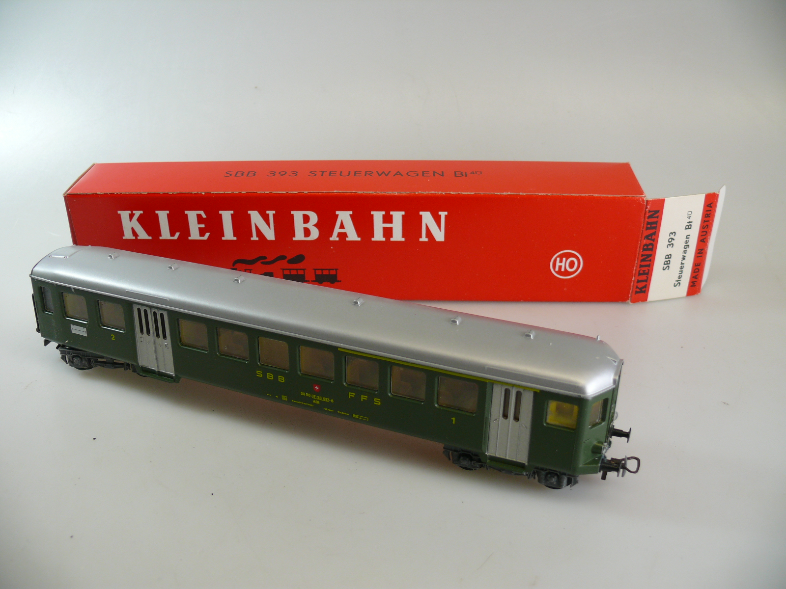 Spur H0 Klein Modellbahn 393 SBB Steuerwagen, top/ovp