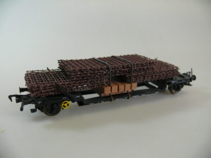 H0: Fleischmann 5218 Flachwagen  'Ladung: Stahlgitter', top/ovp