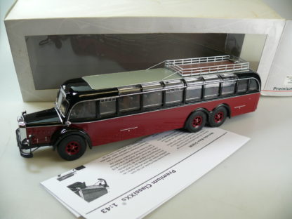 1:43 Premium Classixxs 12300: MB O-10000, 'DUNKELROT/SCHWARZ', top/ovp
